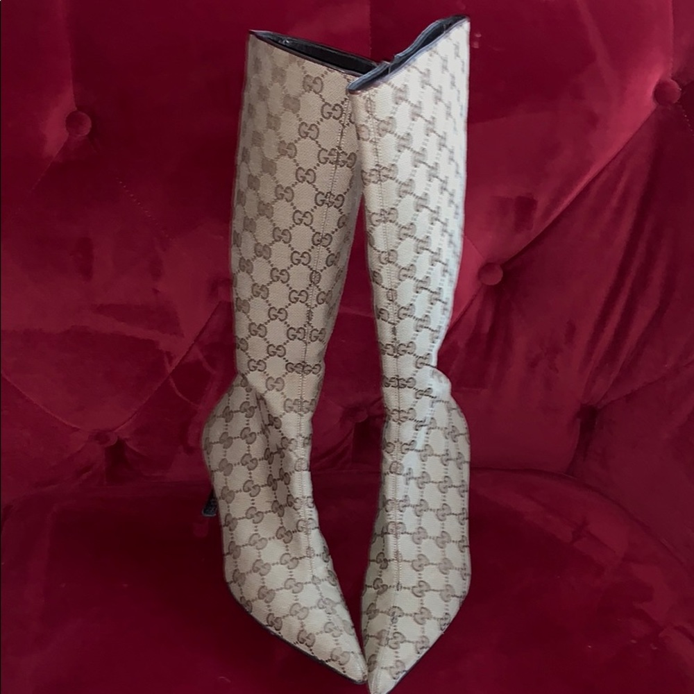 Gucci Monogram Boots Women’s Size 7